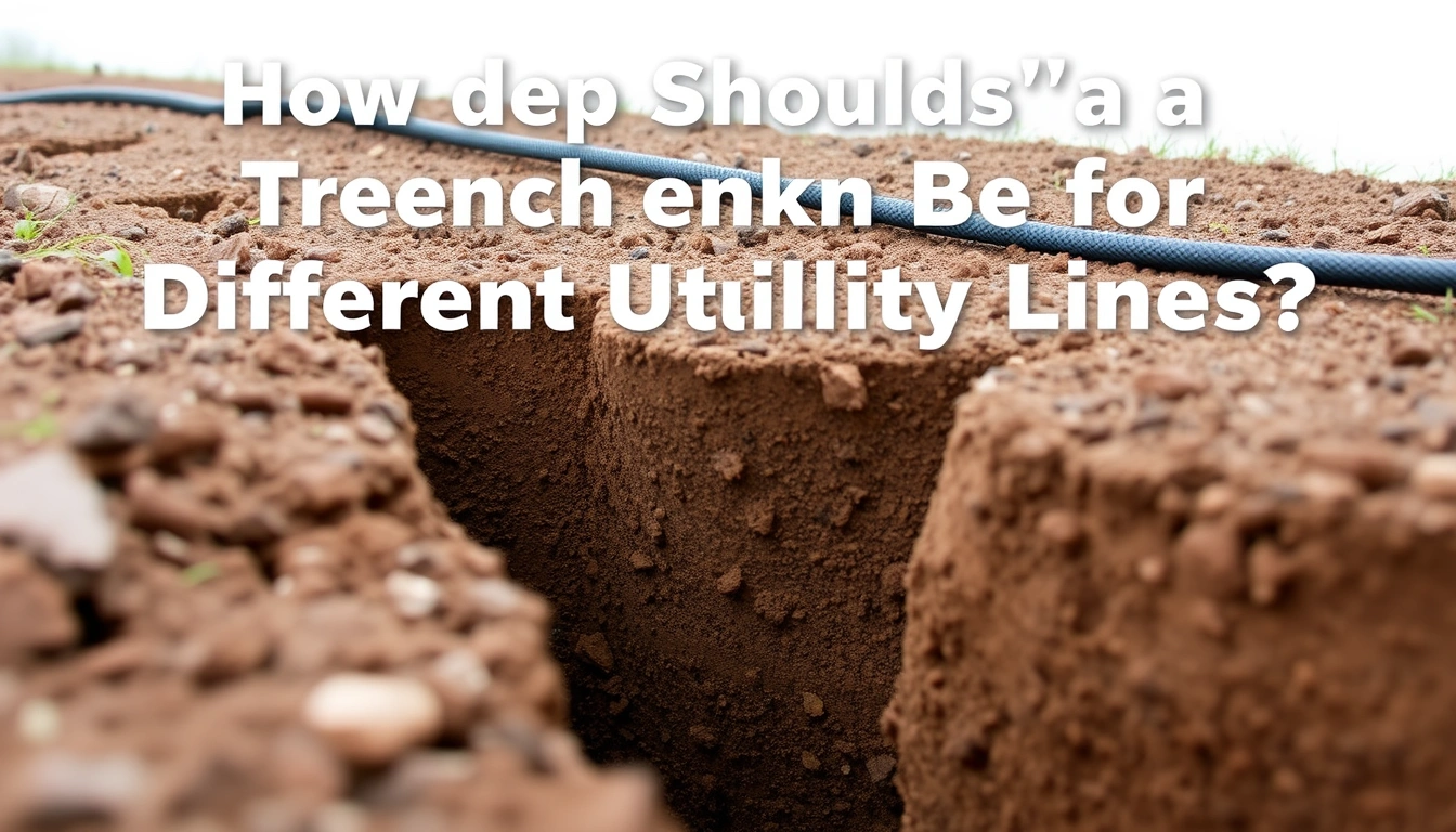 How Deep Should a Trench Be for Different Utility Lines?