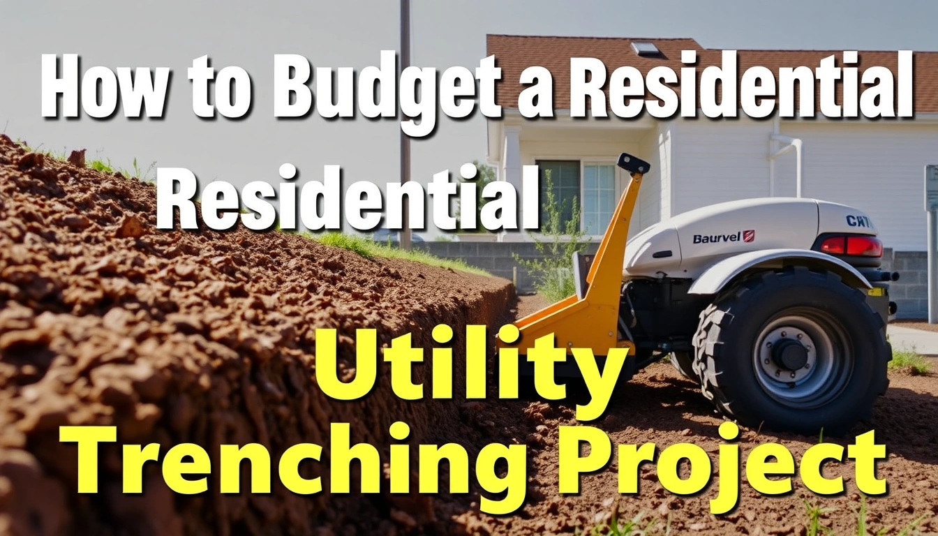 How to Budget a Residential Utility Trenching Project