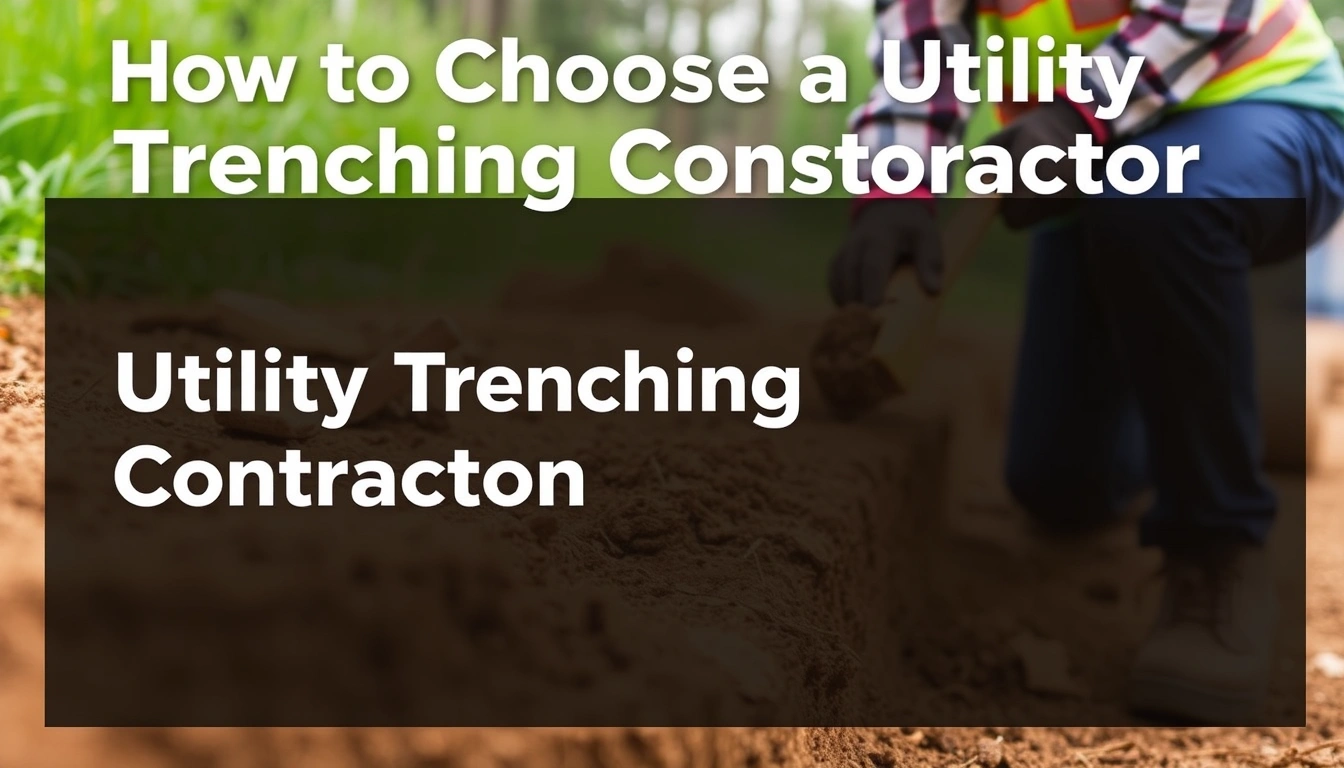 How to Choose a Utility Trenching Contractor