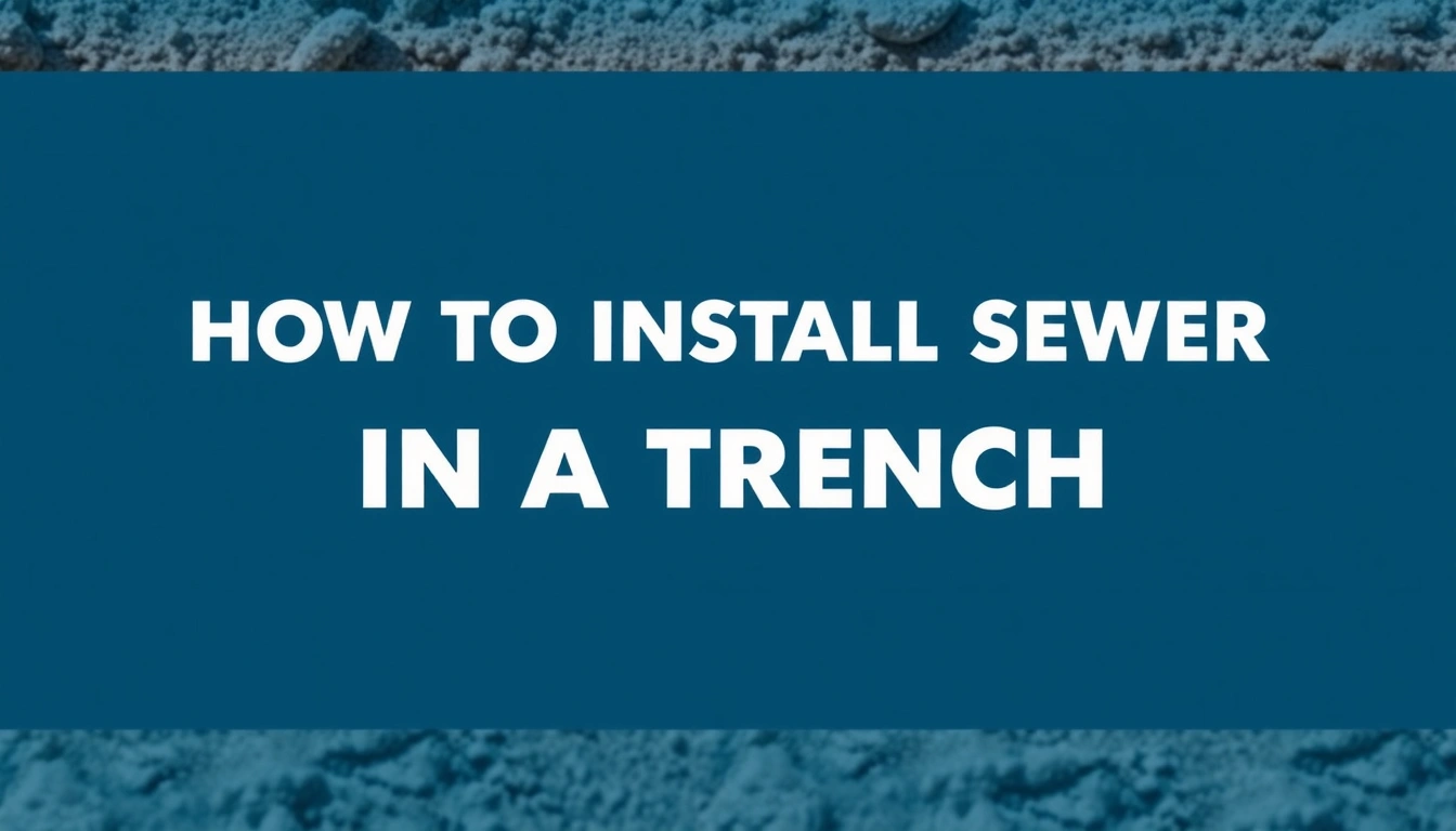 How to Install Sewer Lines in a Trench