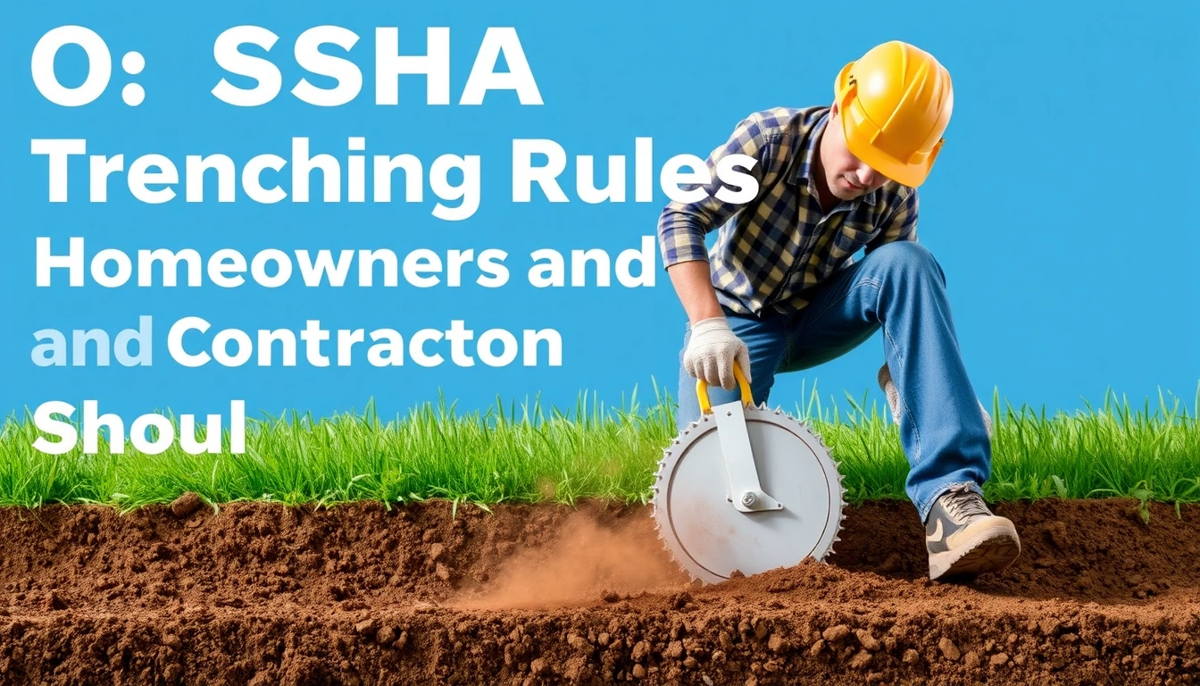 OSHA Trenching Rules Homeowners and Contractors Should Know OSHA Trenching Rules Homeowners and Contractors Should Know