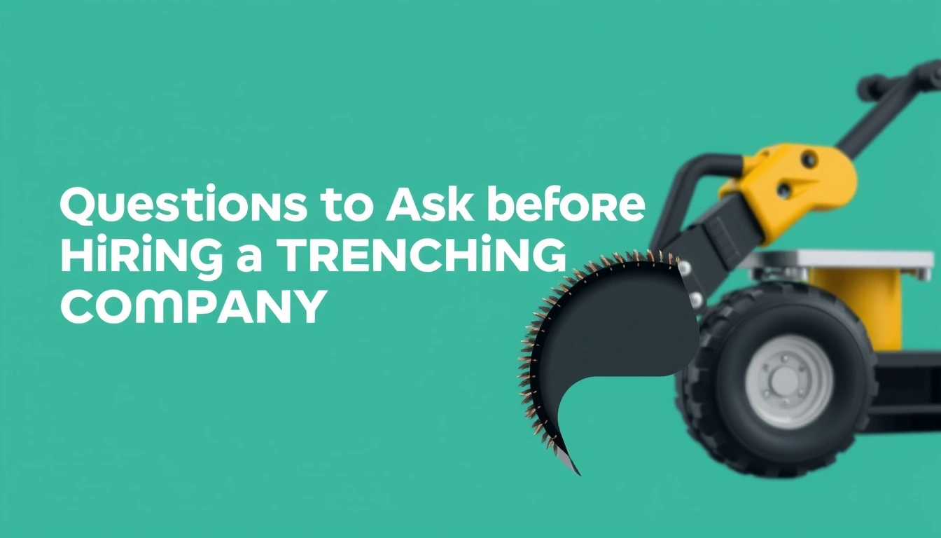 Questions to Ask Before Hiring a Trenching Company Questions to Ask Before Hiring a Trenching Company