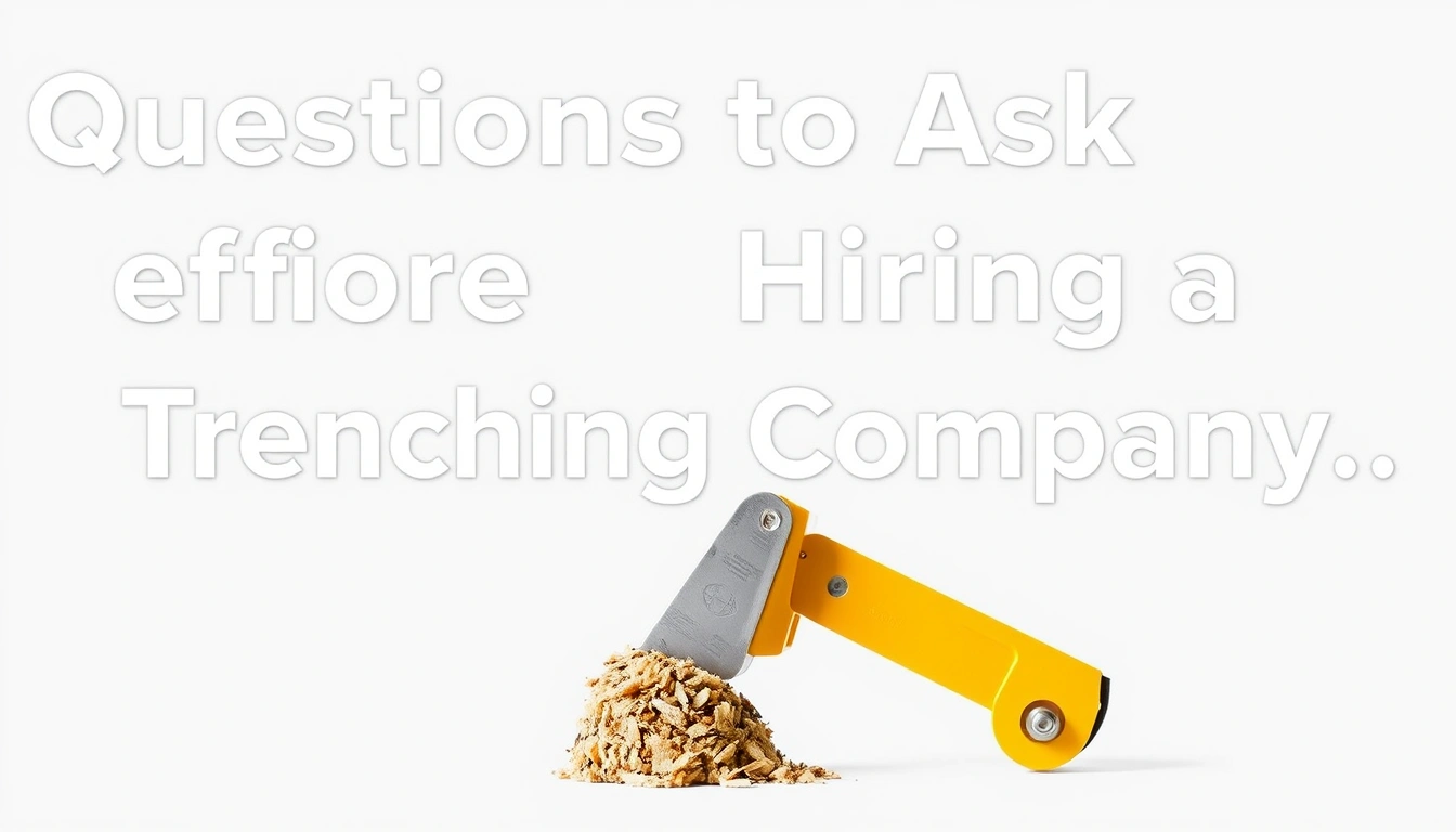 Questions to Ask Before Hiring a Trenching Company
