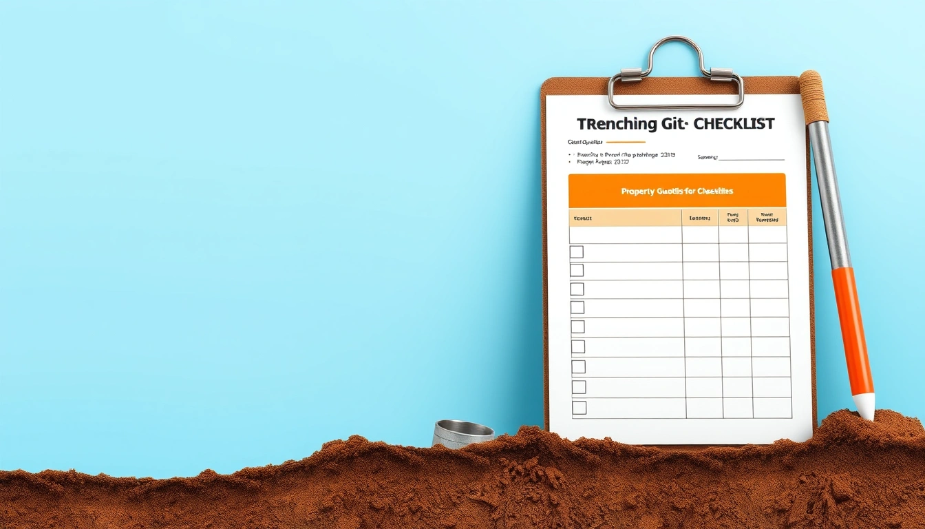 Trenching Service Quote Checklist for Property Owners Trenching Service Quote Checklist for Property Owners